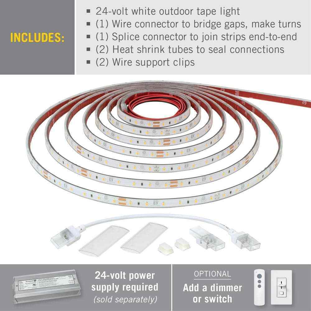 Armacost Lighting RibbonFlex Pro 32 ft. 24-Volt White Outdoor LED Tape Light