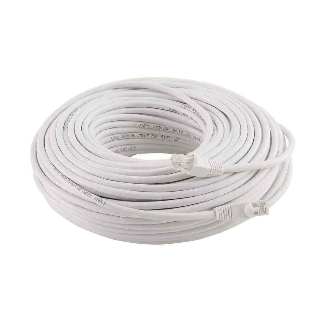 Commercial Electric 100 ft. CAT6 Ethernet Cable in White