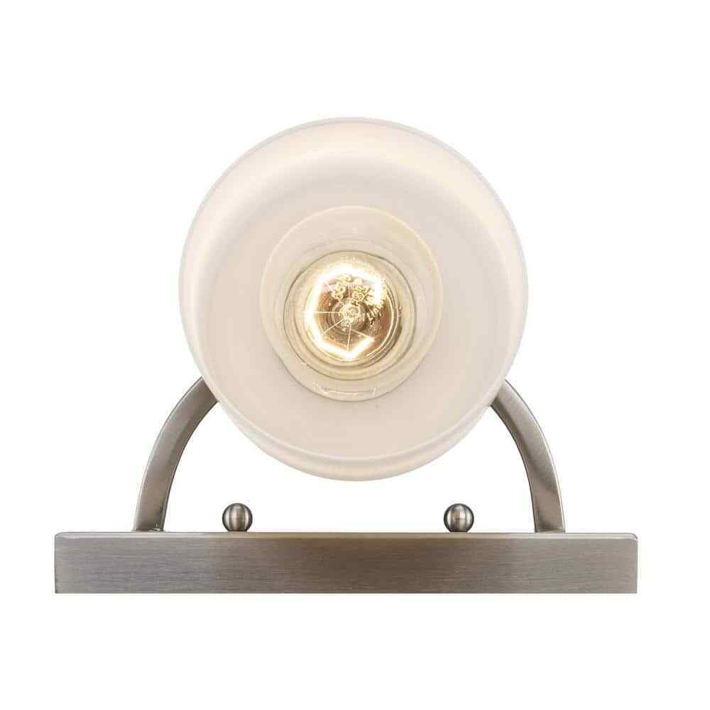 Bel Air Lighting Moonlight 1-Light Brushed Nickel Wall Sconce Light Fixture
