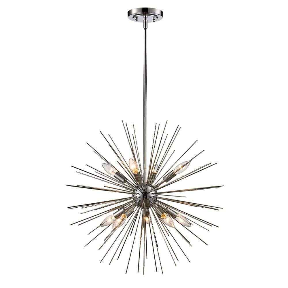 Bel Air Lighting Collina 24 in. Polished Chrome Sputnik Pendant Light Fixture