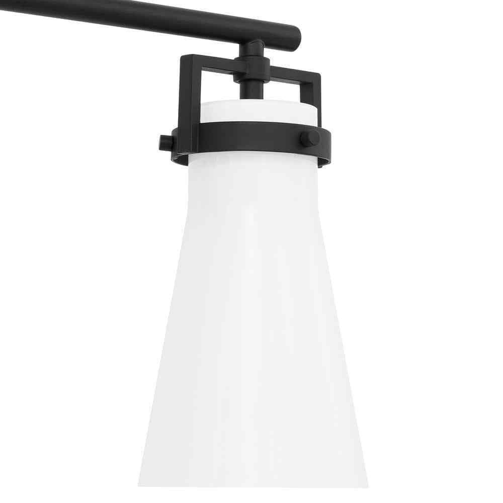Home Decorators Clermont 14.75 in. 2-Light Matte Black Bathroom Vanity Light