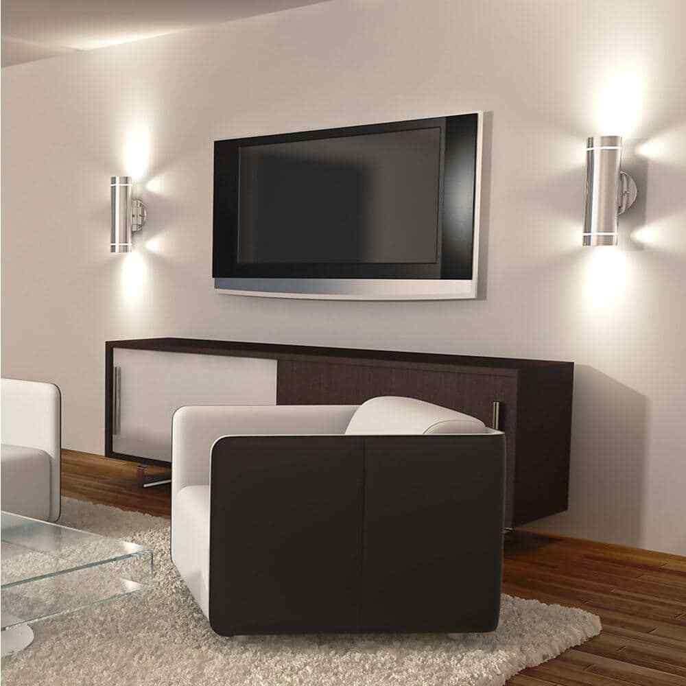 Artika 3-Way Stream Stainless Steel Modern Hardwired Light Cylinder Sconce