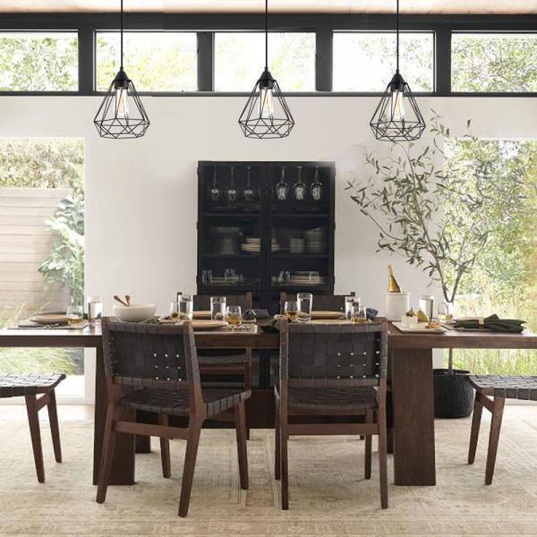 Hukoro Alfa 1-Light Cage Mini Pendant Light with Matte Black Finish F51381-BK