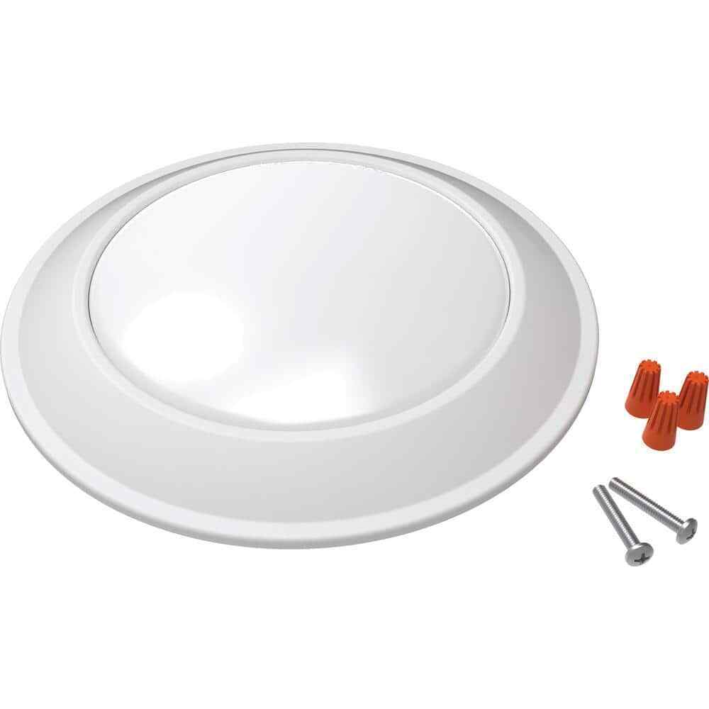 Juno JSBT 7.72 in. Matte White Wet Location Integrated LED Flush Mount Fixture