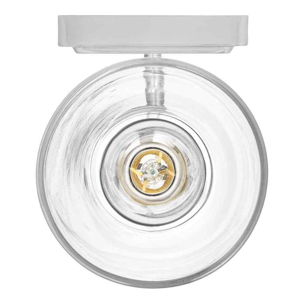 Hampton Bay Wakefield 5.25 in. 1-Light Chrome Modern Wall Mount Sconce Light