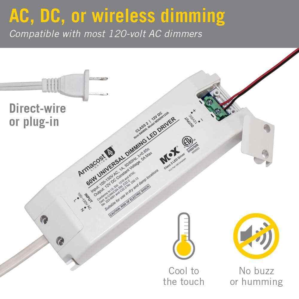 Armacost Lighting Universal 60-Watt Dimming LED Driver 12-Volt DC Power Supply