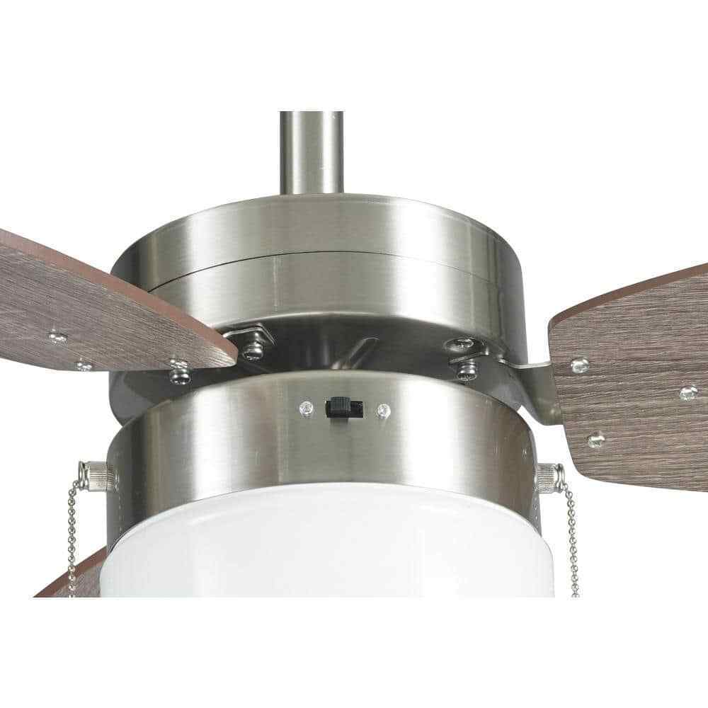 Triplicity 30 in. Indoor Brushed Nickel Ceiling Fan with Light DB30TBN-LP