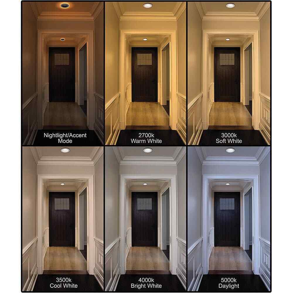 Commercial Electric 4 in. Color Selectable CCT LED Recessed Light Trim