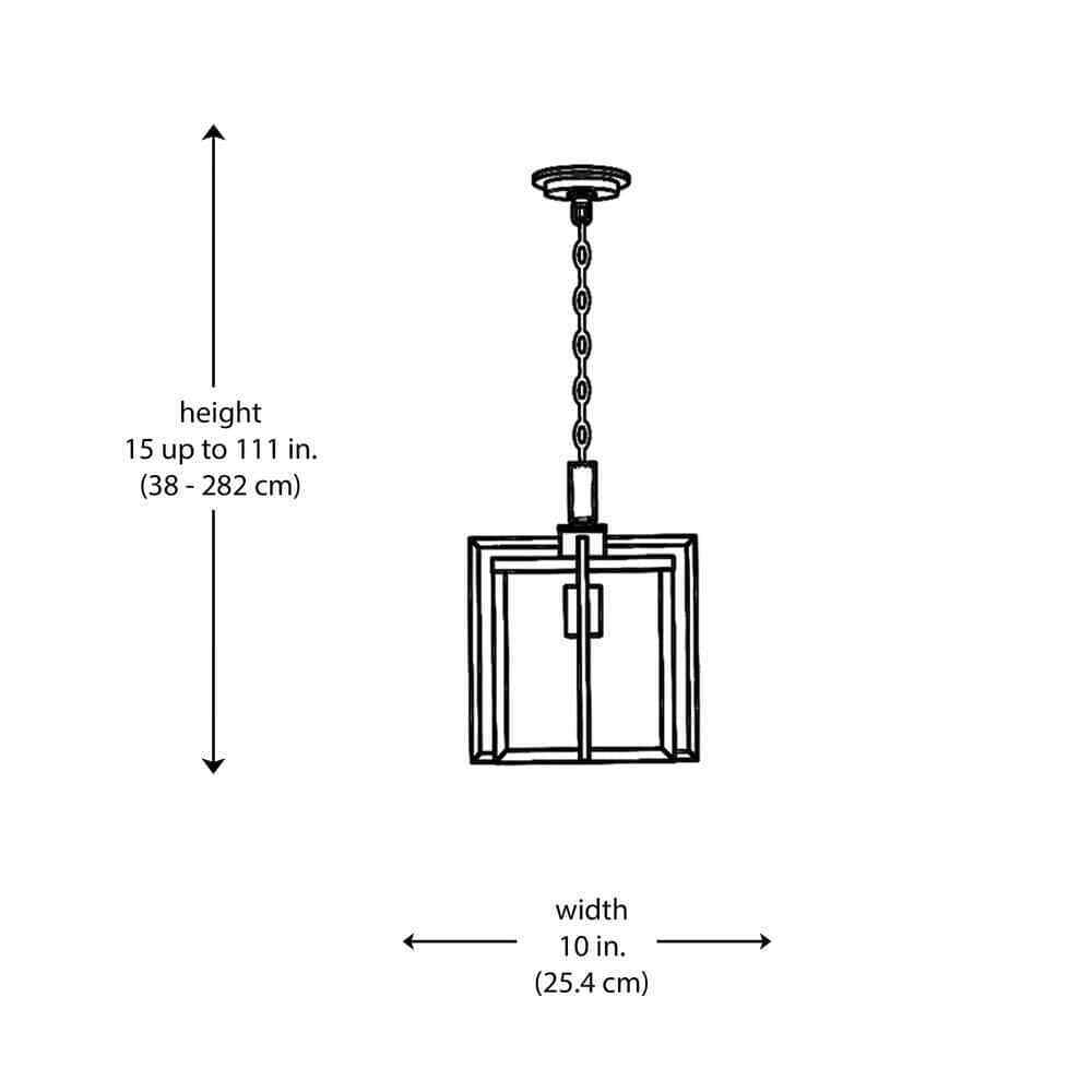 Bel Air Lighting Eastwood II 10 in. Brushed Nickel Mini Pendant Light Fixture