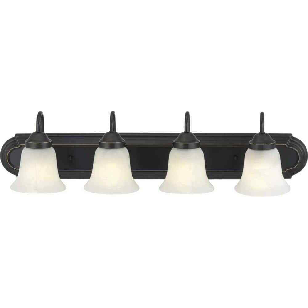 Progress Lighting Solvang 30 in. 4-Light Antique Bronze Vanity Light