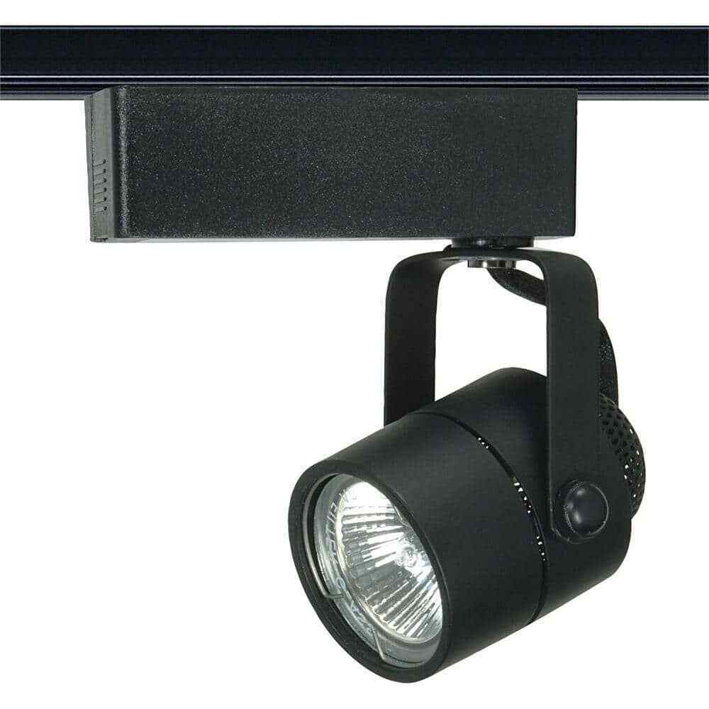 SATCO 1-Light MR16 12-Volt Black Track Lighting Head Round TH235