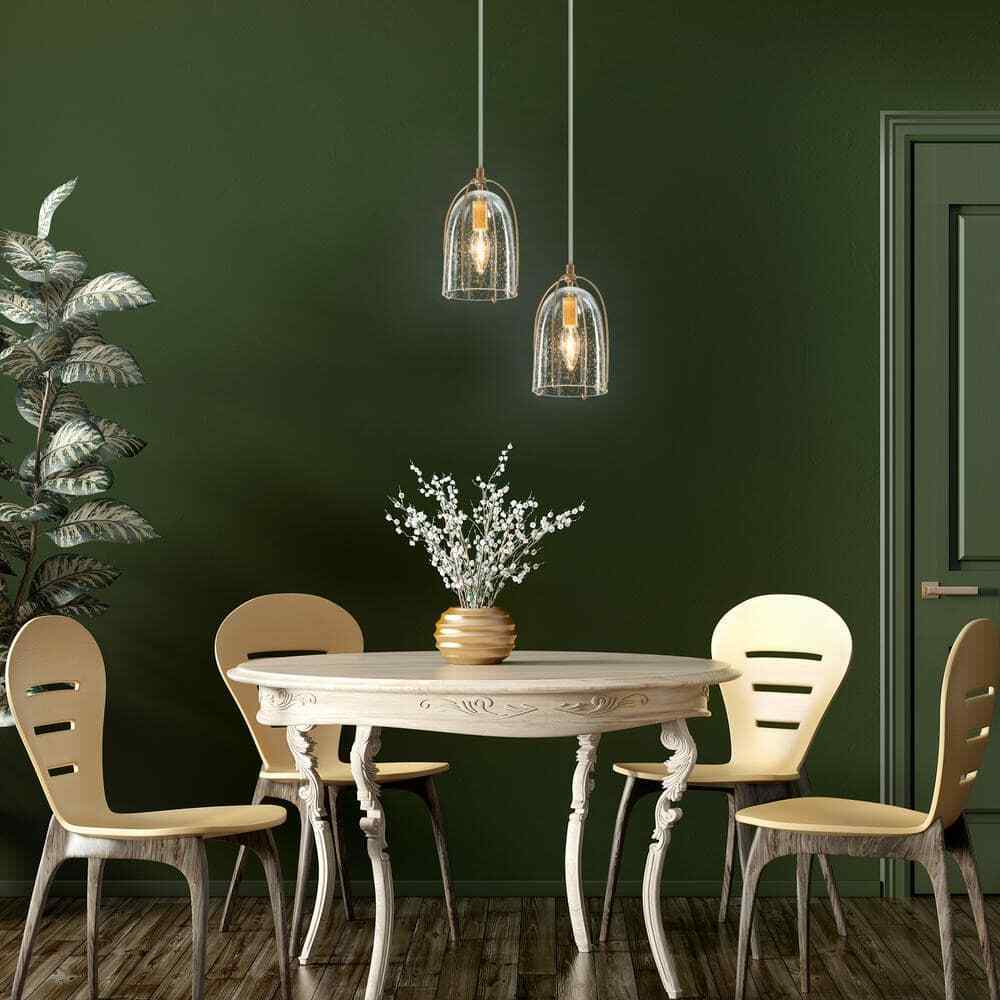 Uolfin Modern Gold Bell Mini Pendant Light 1-Light Island Bathroom Ceiling Light