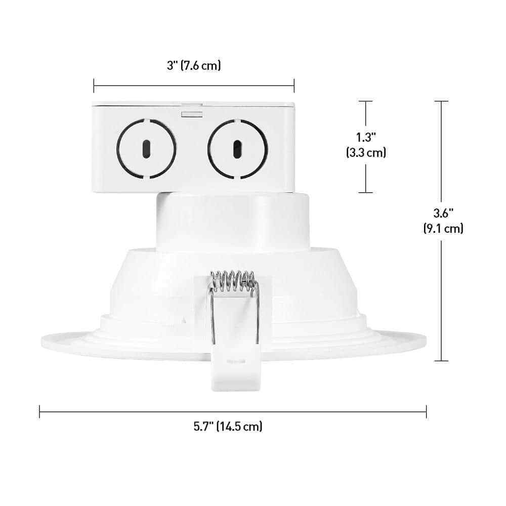 Globe Electric 5 in. 3000K White Integrated LED Recessed Lighting Kit 4-Pack