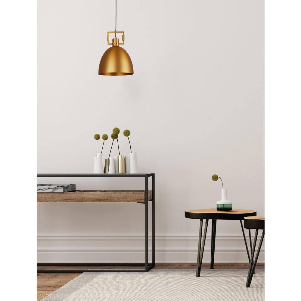 STANFORD LIGHTING Luka 1 Light Brass Modern Farmhouse Pendant