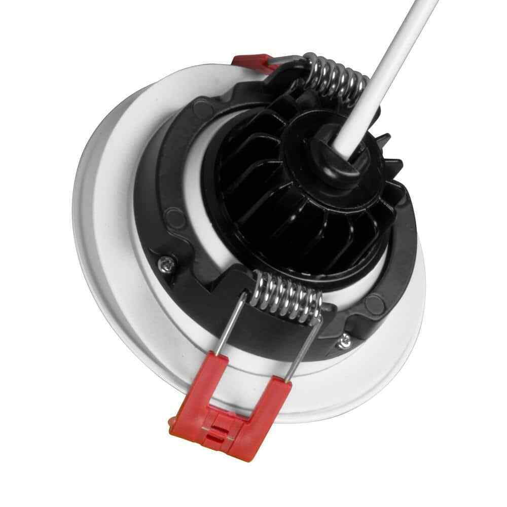 NICOR 3 in. 2700K Remodel Recessed Integrated LED Gimbal Downlight Kit in White