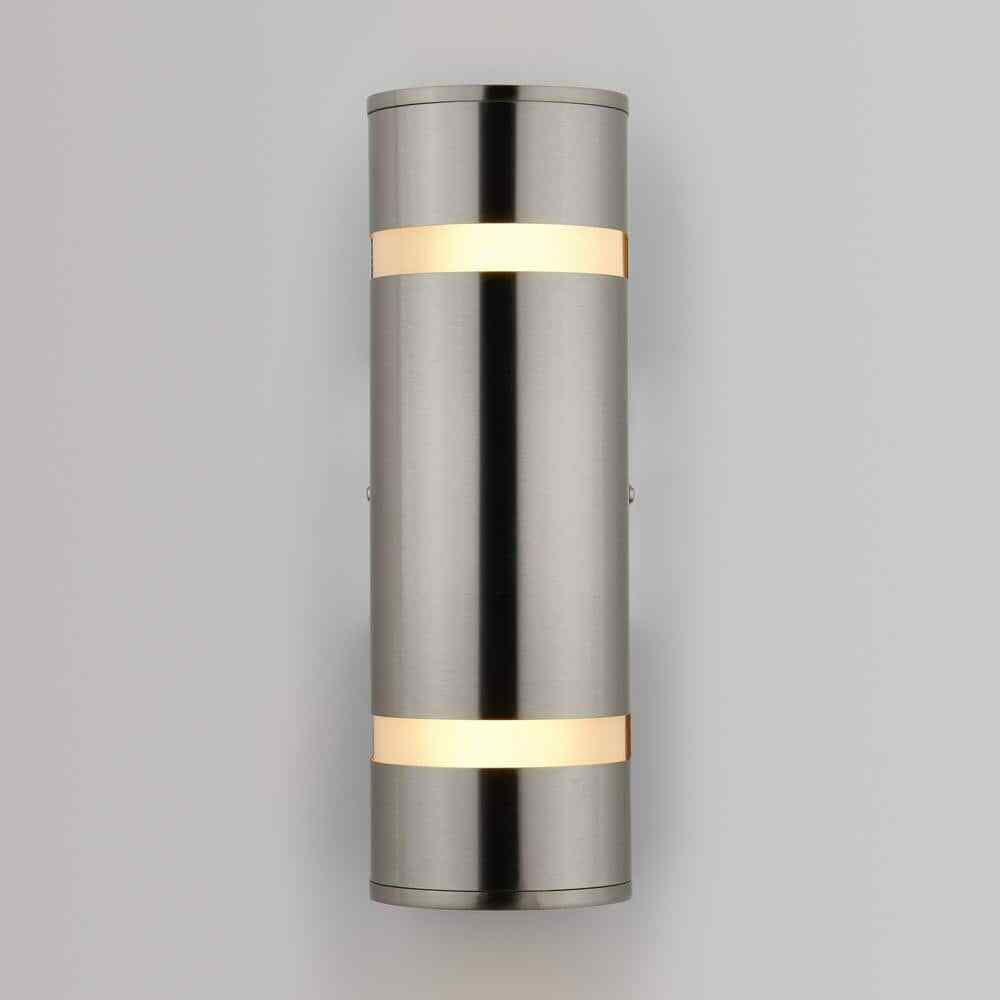 Artika 3-Way Stream Stainless Steel Modern Hardwired Light Cylinder Sconce