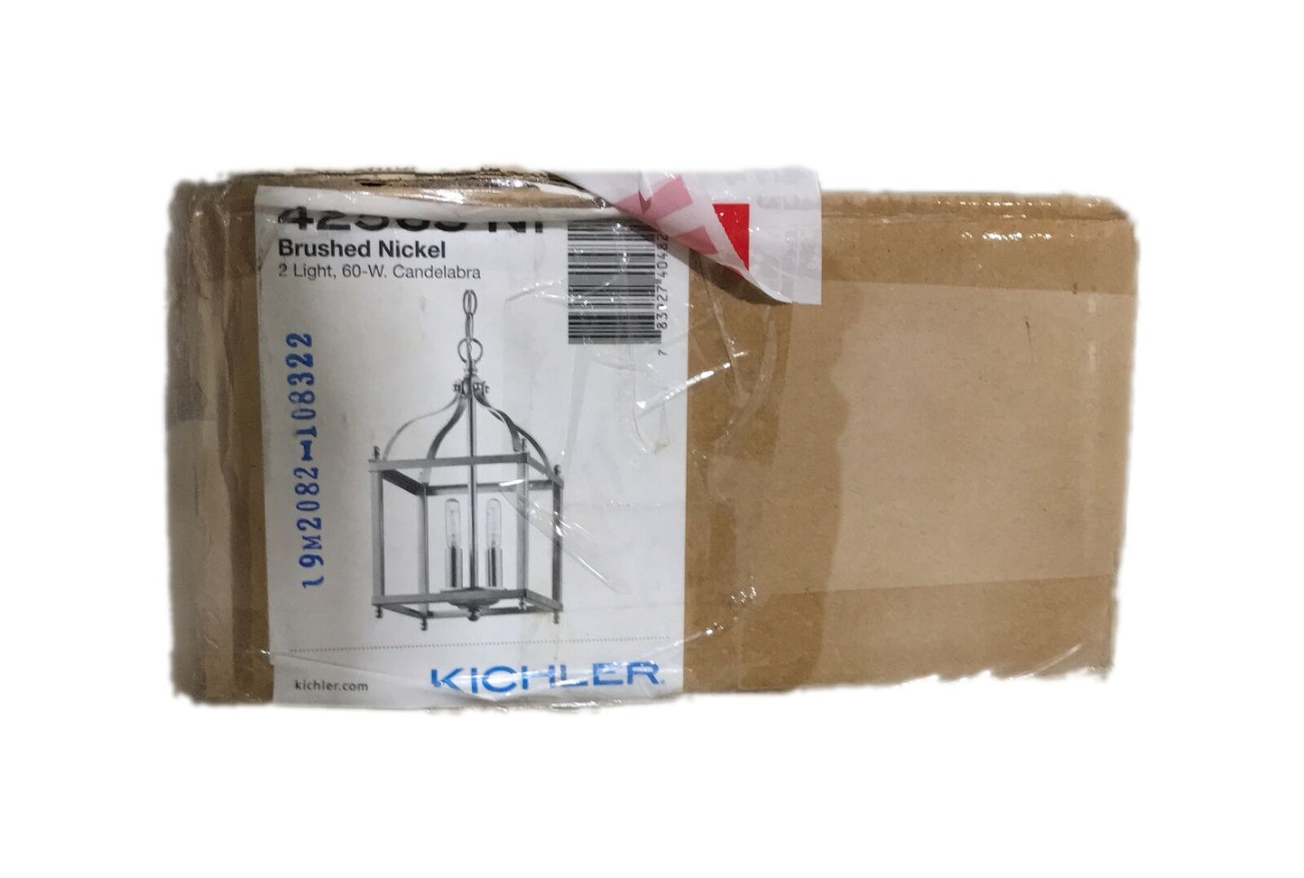 KICHLER Larkin Brushed Nickel Candlestick Cage Kitchen Mini Pendant Light