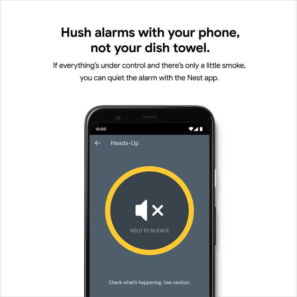 Google Nest Protect Smoke Alarm and Carbon Monoxide Detector - Battery Operated