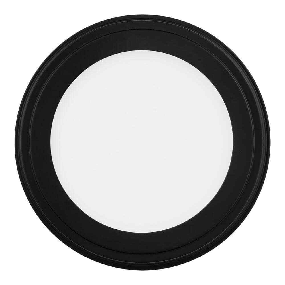 Commercial Electric Matte Black LED Flush Mount Low Profile Ceiling Light 2-Pack