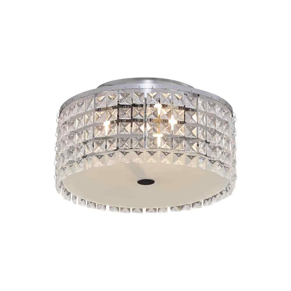 BAZZ Glam Cobalt 3-Light Brushed Chrome Ceiling Light PL3413CC