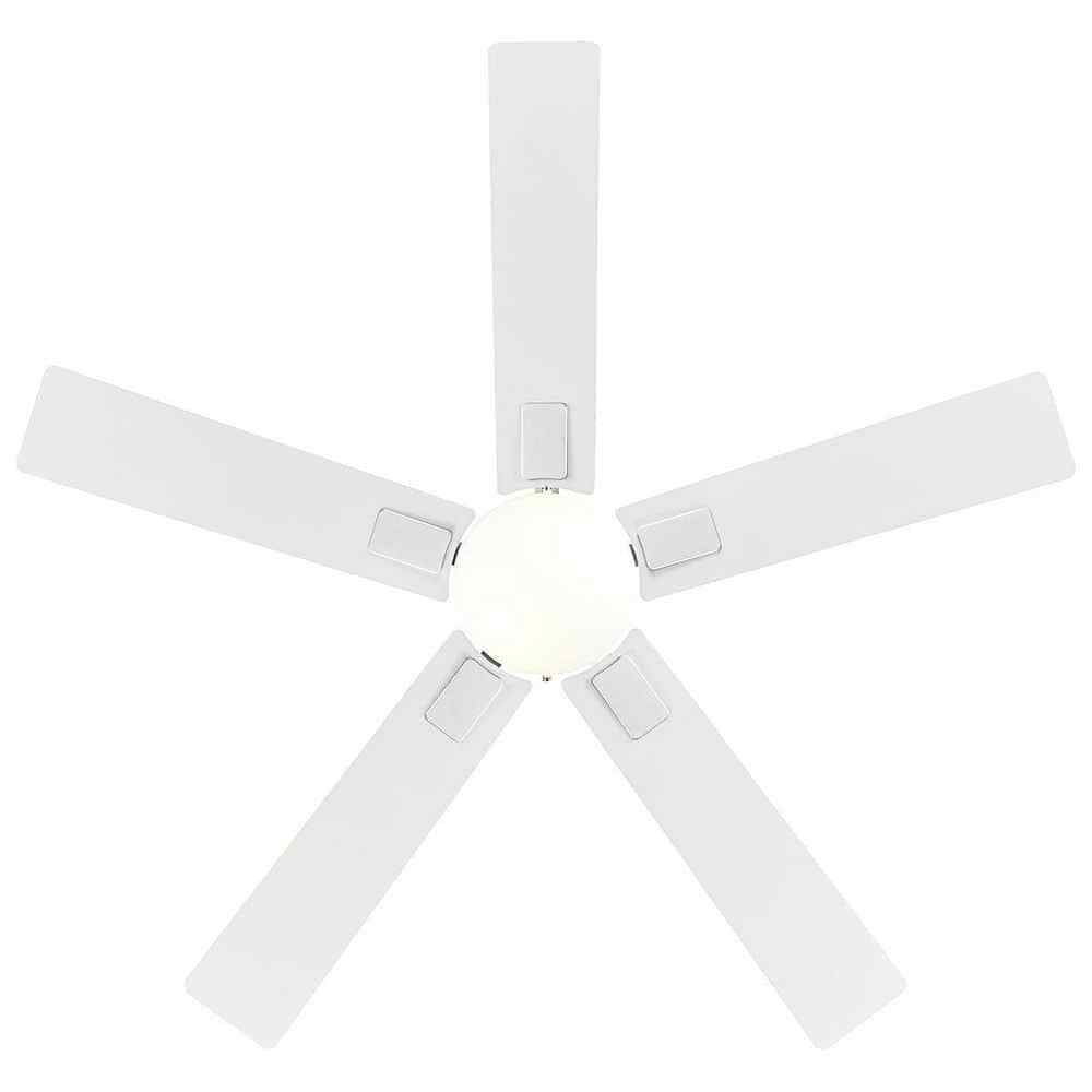 Hampton Bay 52 in. Corwin Indoor/Outdoor Silver LED Ceiling Fan with Light Kit