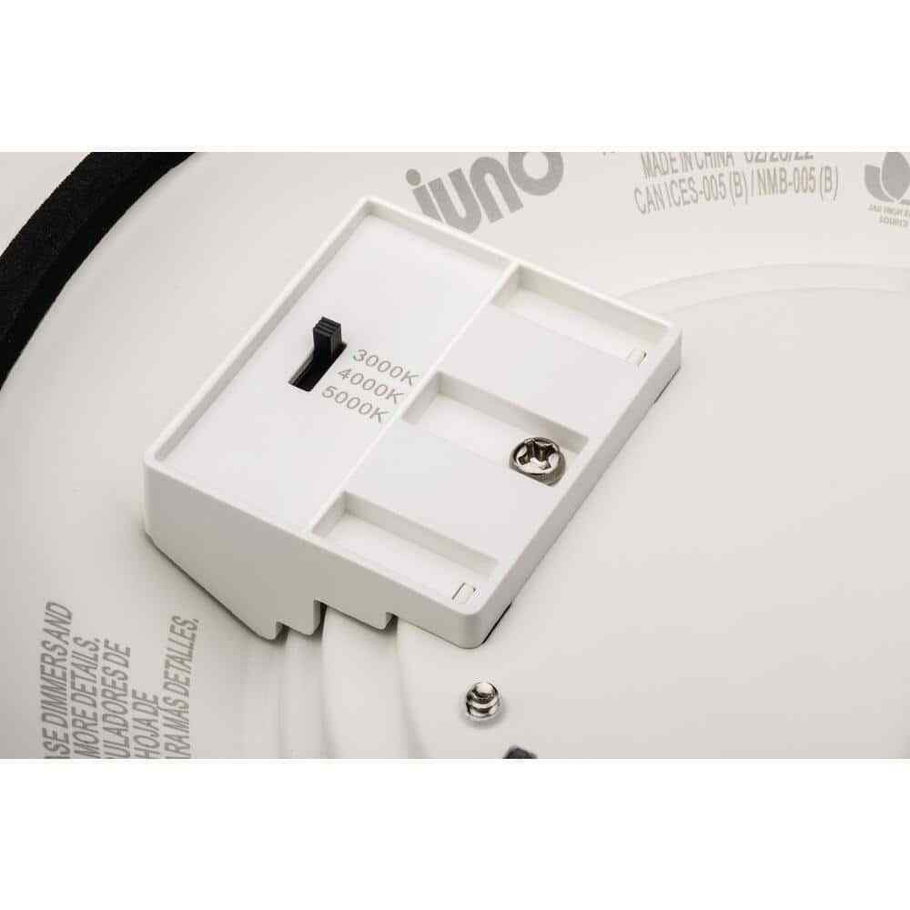 Juno JSBT 7.09 in. Matte White Integrated LED Flush Mount Selectable CCT 4-Pack
