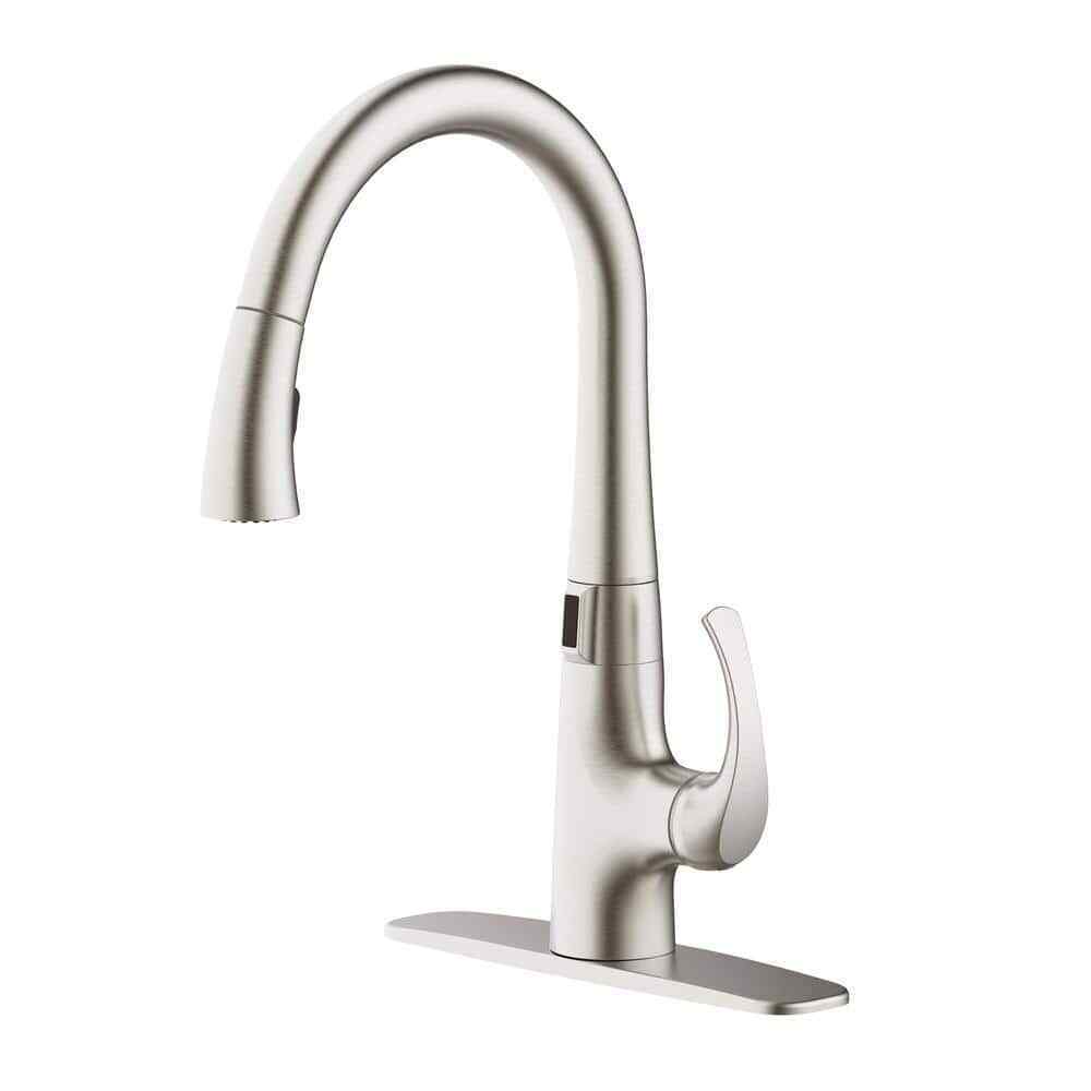 Glacier Bay Breese 1-Handle Touchless Pull Down Sprayer Kitchen Faucet Stainless