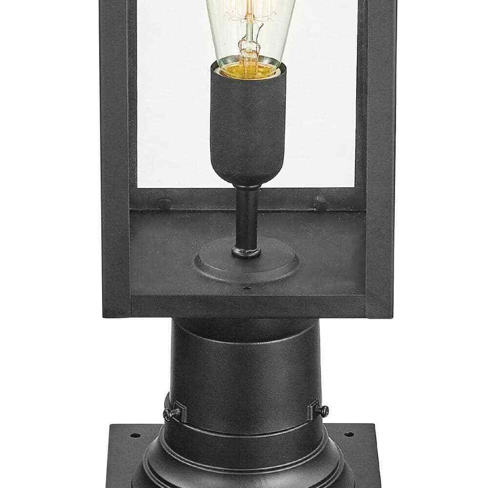 Globe Electric Bowery 1-Light Matte Black Outdoor Lamp Post Light Fixturee