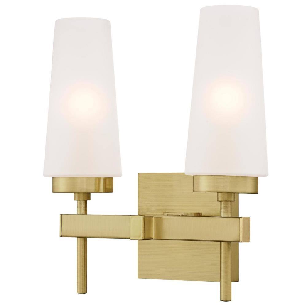 Westinghouse Chaddsford 2-Light Champagne Brass Wall Mount Bath Light