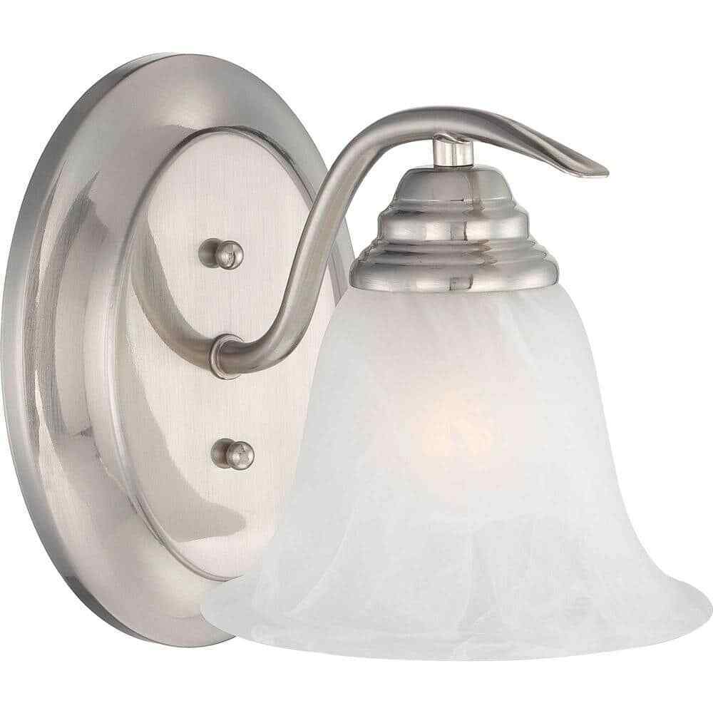 Volume Lighting Trinidad 1-Light Indoor Brushed Nickel Wall Mount Sconce