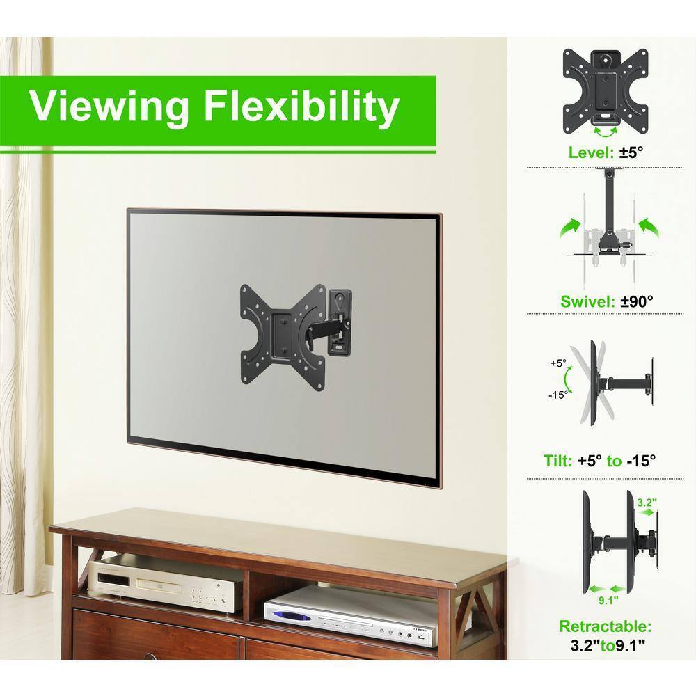 Commercial Electric Full Motion TV Wall Mount for 12 in. - 37 in. TVs XD2471-S