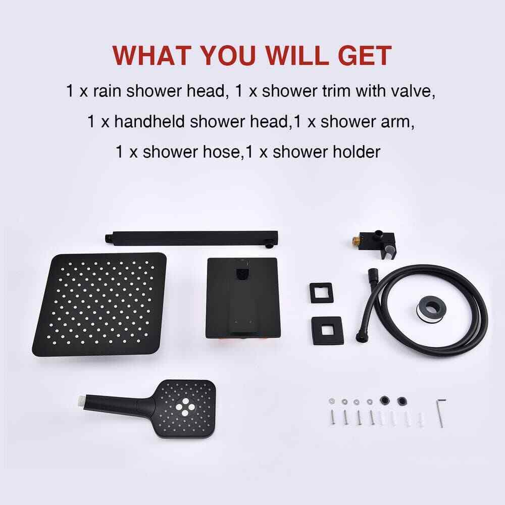 Toject Pardo 3-Spray Patterns with 1.8 GPM 9.8 in. Wall Mount Dual Shower Heads