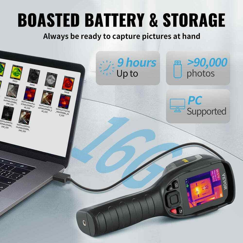 VEVOR Thermal Imaging Camera 240x180 IR Resolution 43200 Pixel Infrared Camera