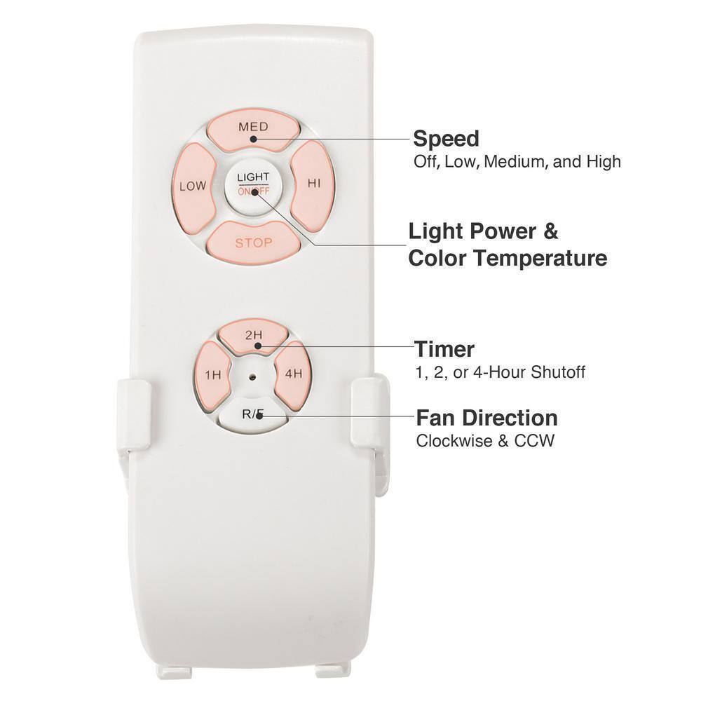Merra 52 in. LED Brushed Nickel Ceiling Fan w/ Light Kit and Remote Control