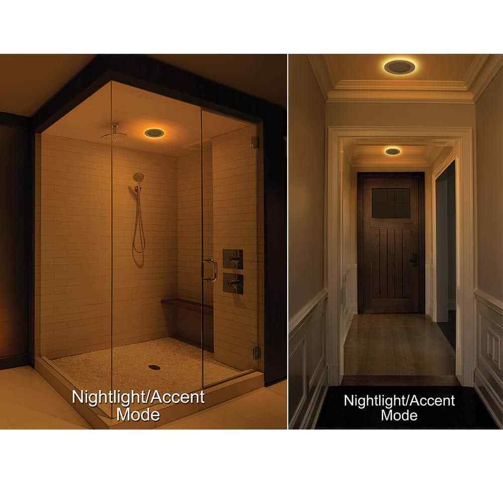Commercial Electric 4 in. CCT Integrated LED Recessed Light Trim w/ Night Light