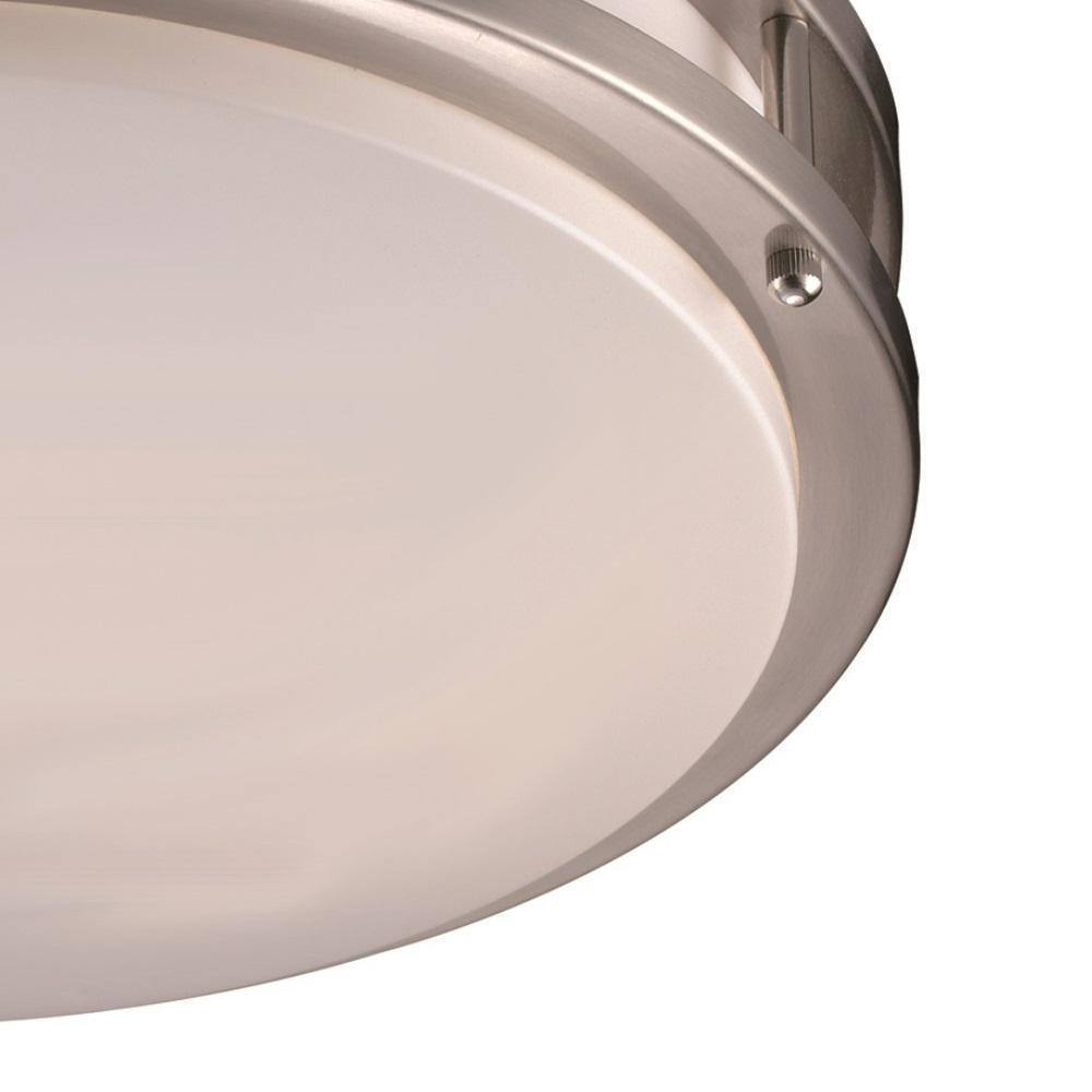 Bel Air Lighting Barnes 14 in. Brushed Nickel Flush Mount Ceiling Light Fixture