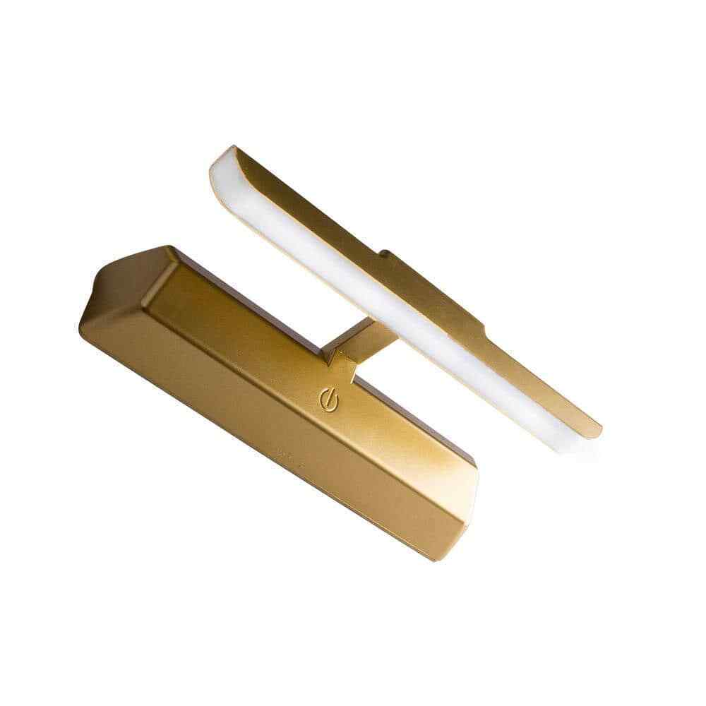Westek Satin Gold 8 in. LED Swivel Picture Light with Remote Control BL-PL8-GD