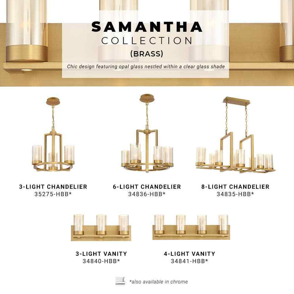 Home Decorators Collection Samantha 60-Watt 6-Light LED Brass Chandelier
