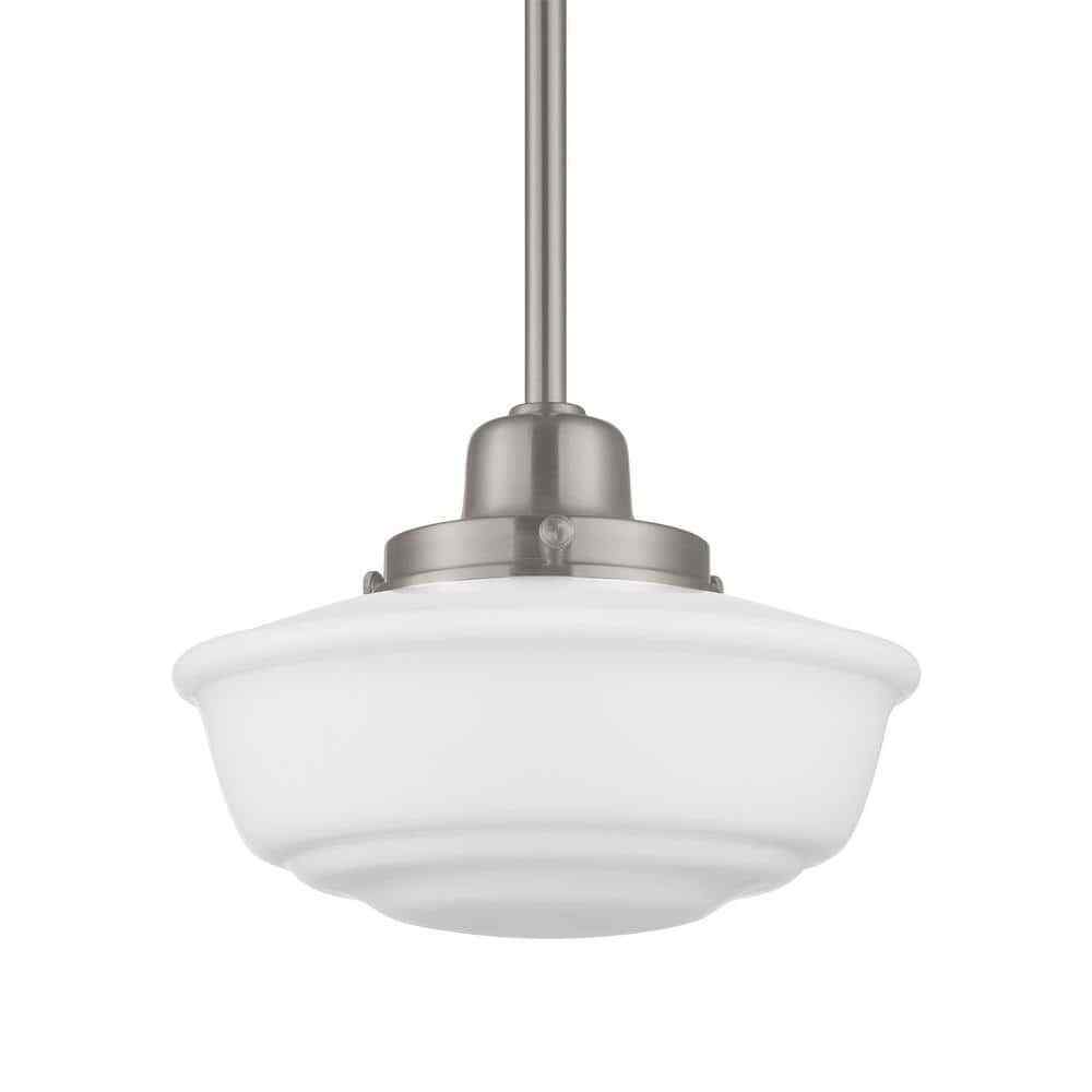 Hampton Bay Belvedere Park Brushed Nickel Pendant Hanging Light