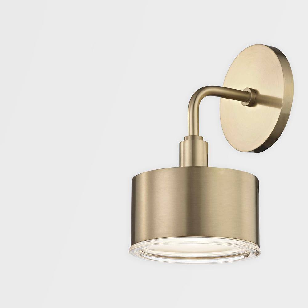 MITZI HUDSON VALLEY LIGHTING Nora 1-Light Aged Brass LED Wall Sconce