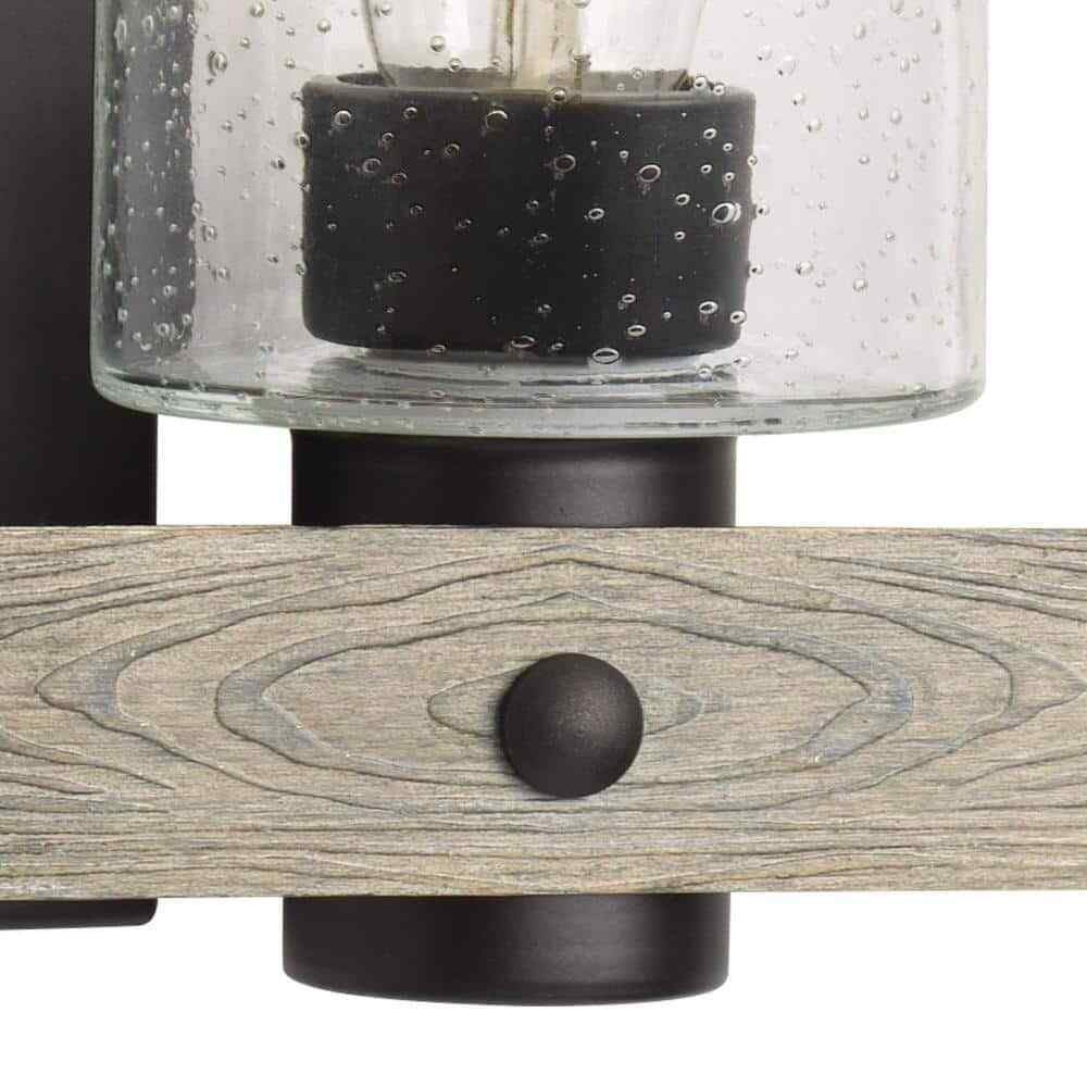 Progress Lighting Gulliver 24 in. 3-Light Graphite Coastal Bathroom Vanity