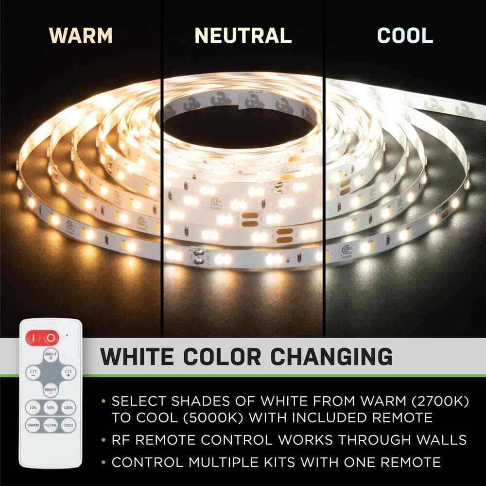 Commercial Electric 16 ft. LED Tunable White Tape Light Kit- Under Cabinet Light