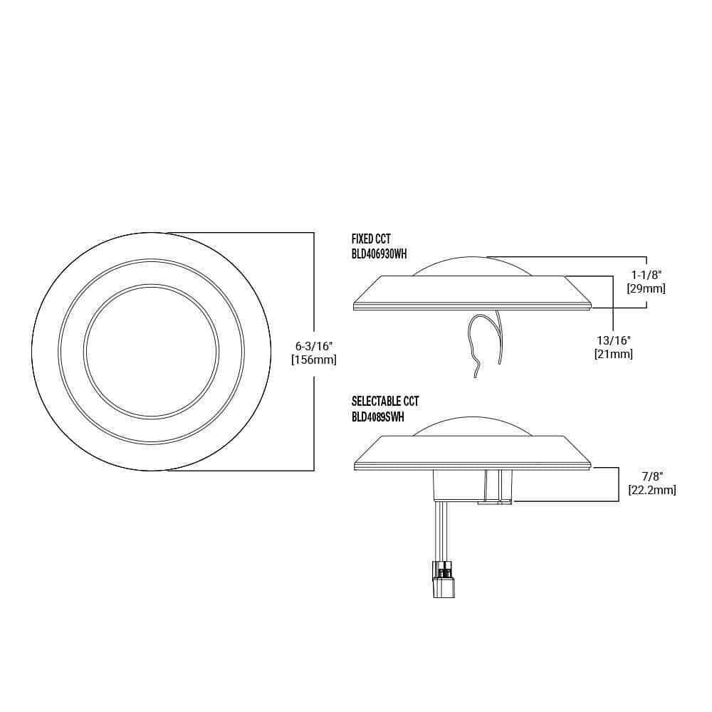 HALO BLD 4 in. White Integrated LED Recessed Ceiling Light Trim 3000K Soft White