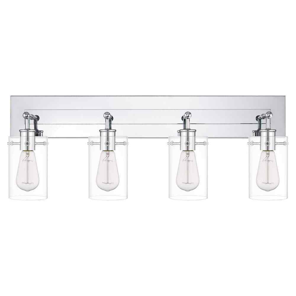 Hampton Bay Regan 29.25 in. 4-Light Chrome Bathroom Vanity Light