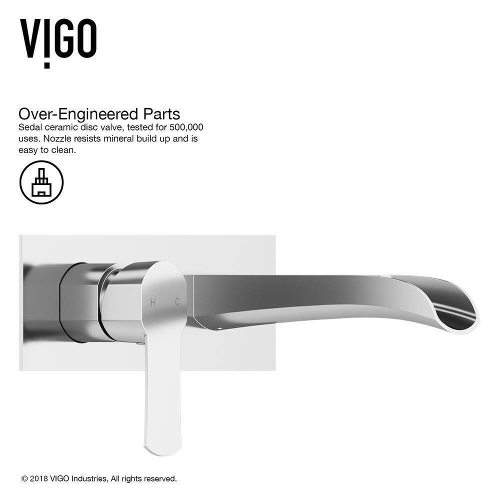 VIGO Cornelius Single Handle Wall Mount Bathroom Faucet in Chrome VG05004CH