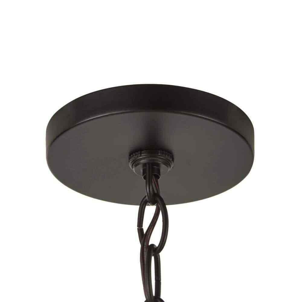Hampton Bay Castleford 5-Light Satin Bronze Chandelier w/ Clear Glass Shades