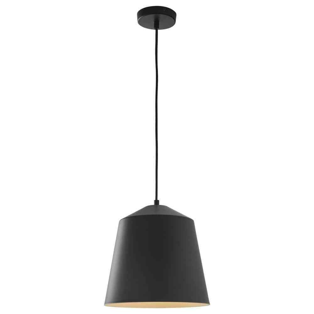 Home Decorators 12.5 in 1-Light Black Industrial Farmhouse Pendant Light Fixture
