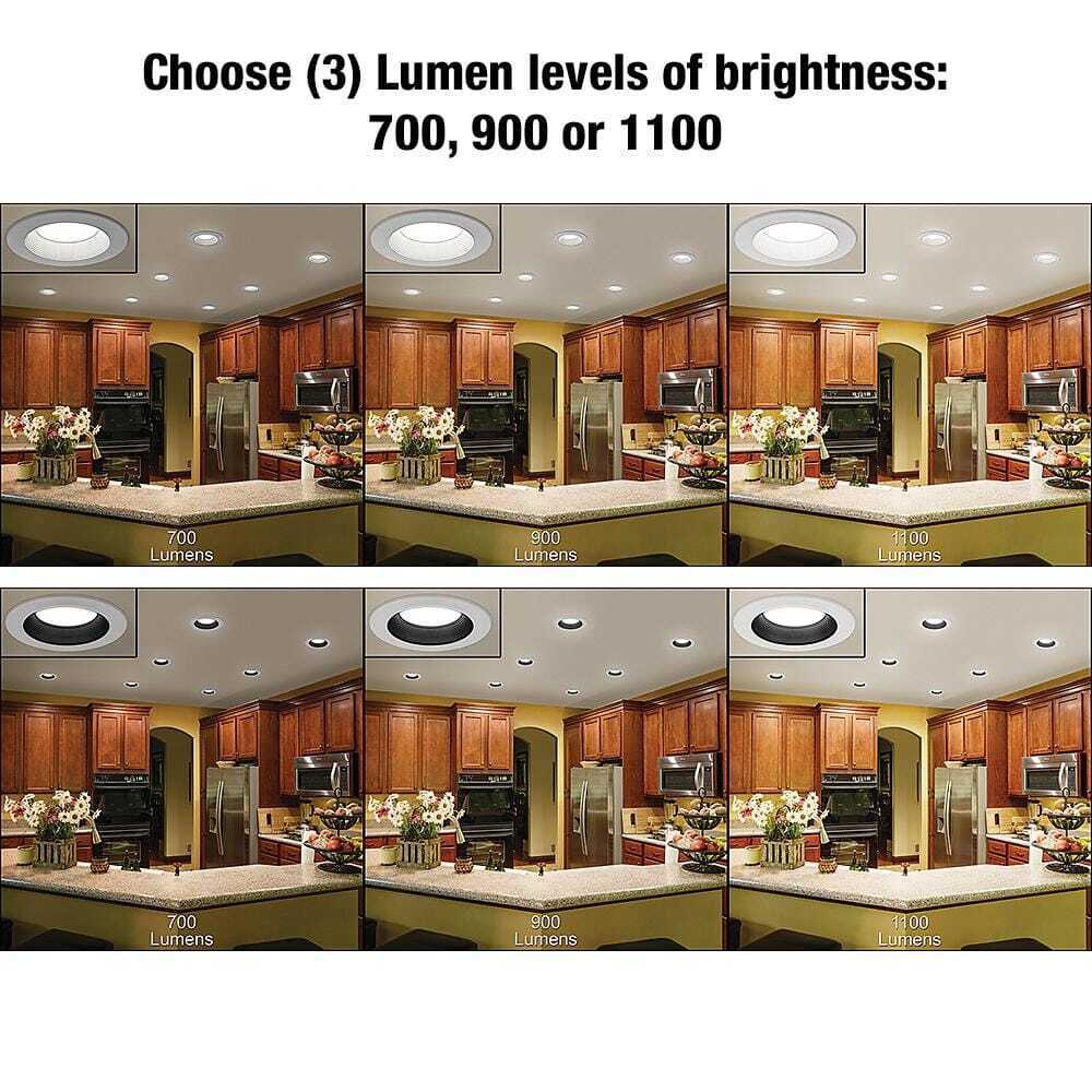 Commercial Electric 6 in. 30 Lighting Options LED Recessed Light Trim Kitchen