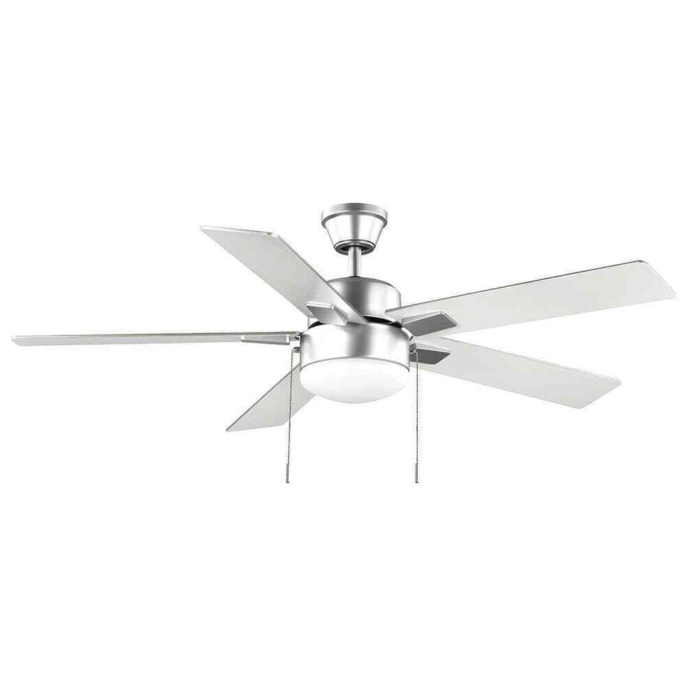 Hampton Bay 52 in. Corwin Indoor/Outdoor Silver LED Ceiling Fan with Light Kit