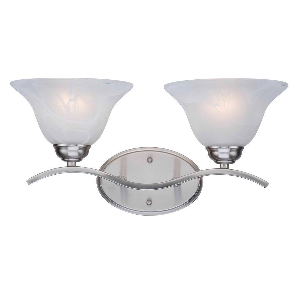 Bel Air Lighting Hollyslope 17 in.Brushed Nickel Bathroom Vanity Light Fixture